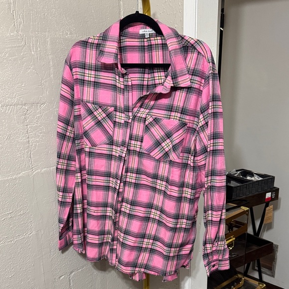 White Birch Pink Plaid Shirt - Picture 1 of 4